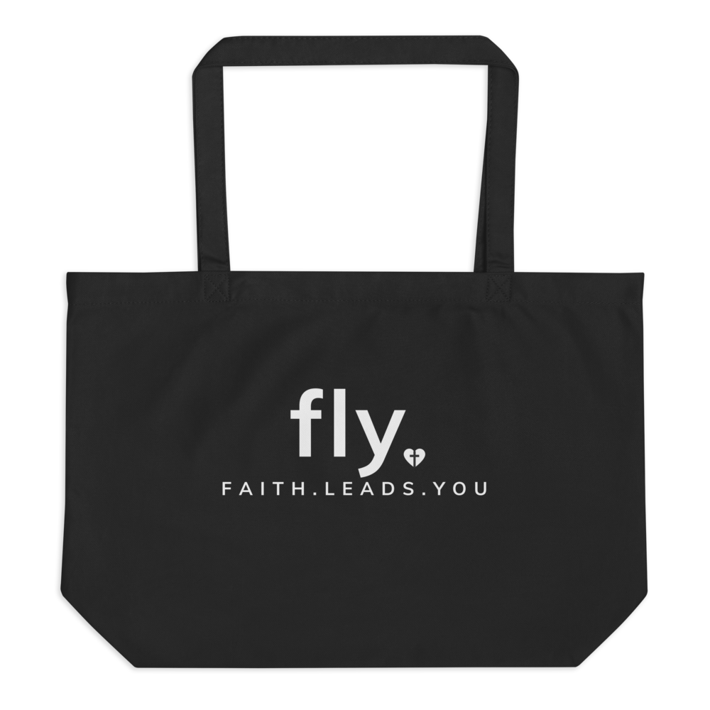 Large FLY Tote Bag with Zipper - Faith Leads You Collection