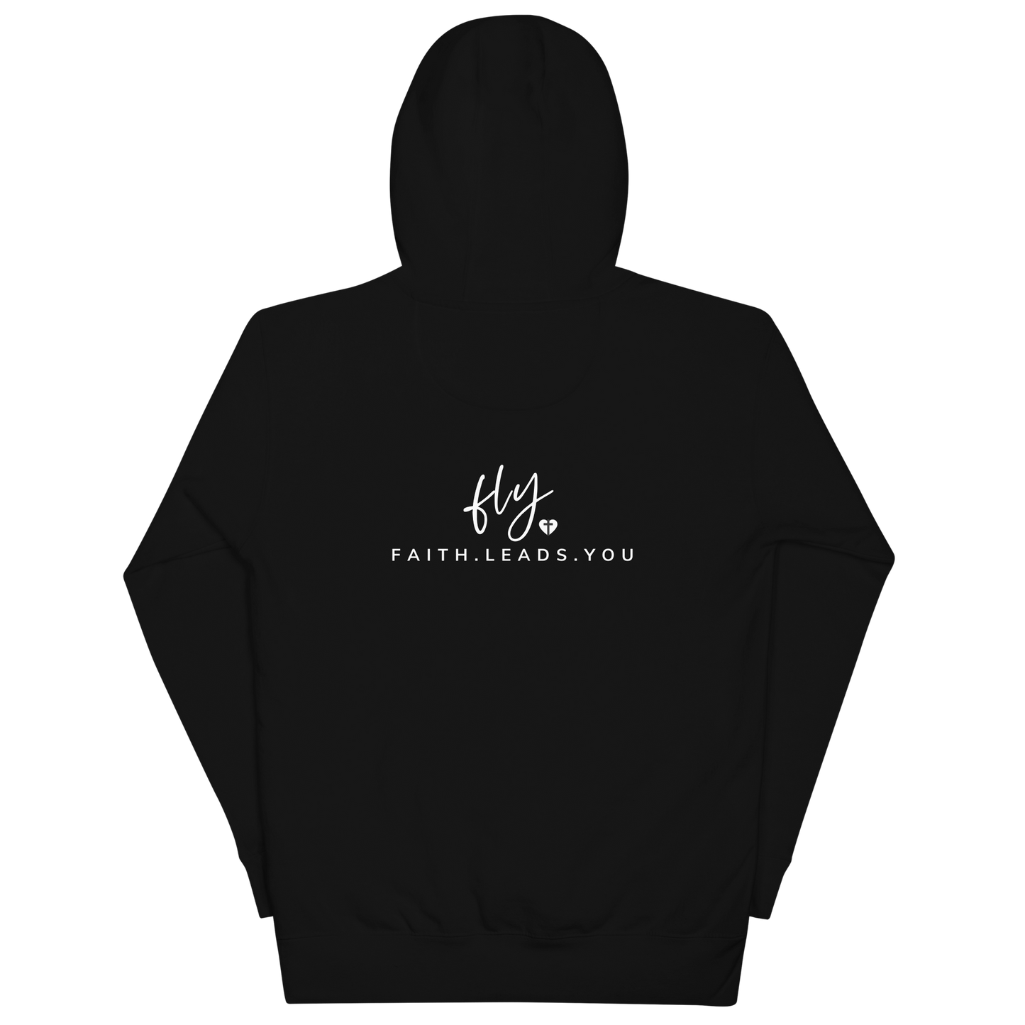 FLY Faith Leads You Hoodie - Back Print, Black, Grey, White